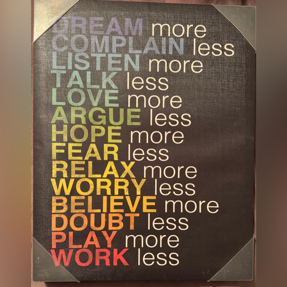 Motivational Wall Art with Colorful Text